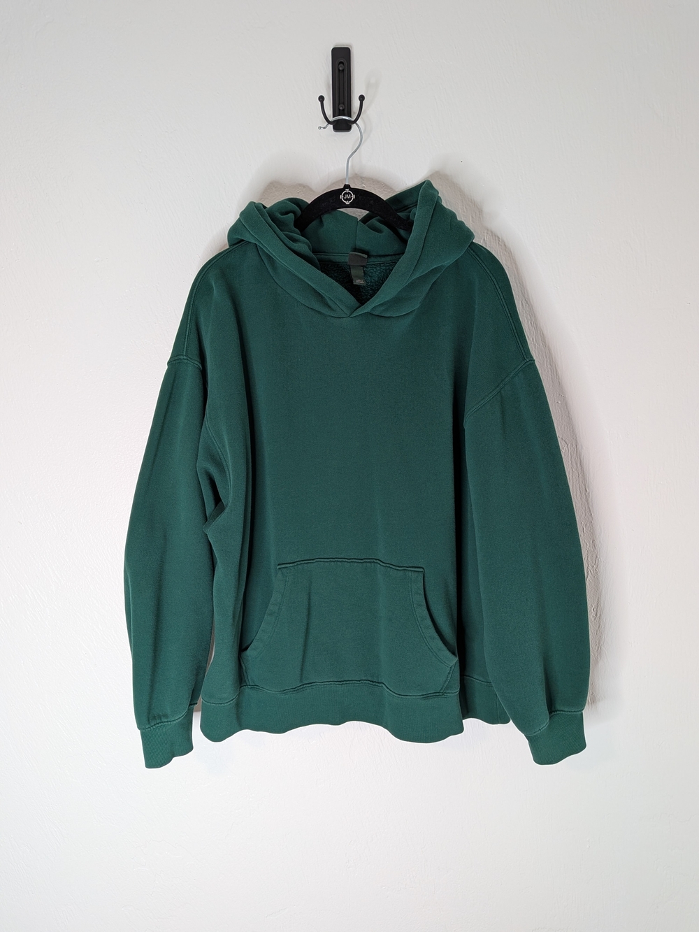 wild fable Women's Forest Green Hoodie with Kangaroo Pocket